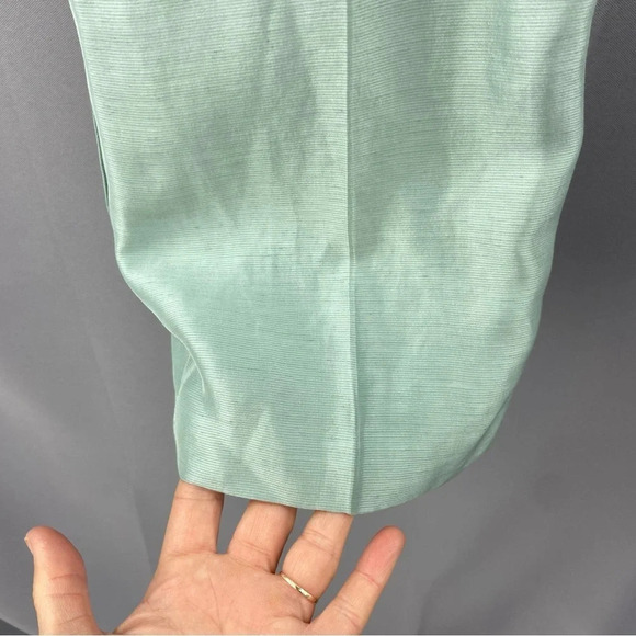 Sigrid Olsen Linen/Silk Blend Trouser Pants in Seafoam Green Size 6P - Picture 3 of 7